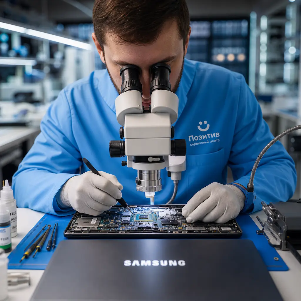 Замена видеокарты ноутбука Samsung в Павловске