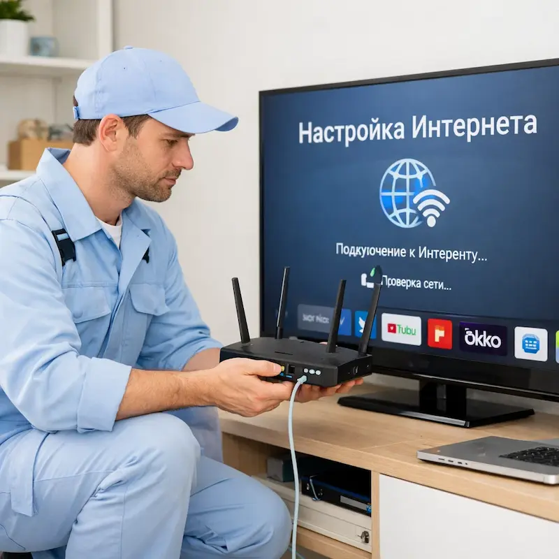 Настройка интернета на телевизоре в Павловске