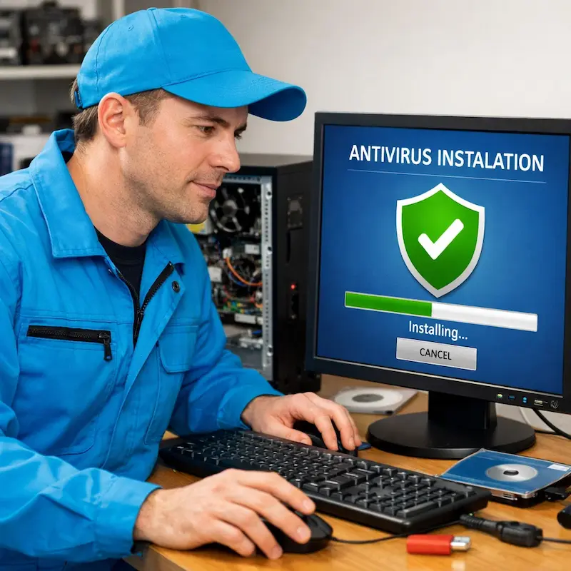 Установка антивируса на ноутбук в Павловске