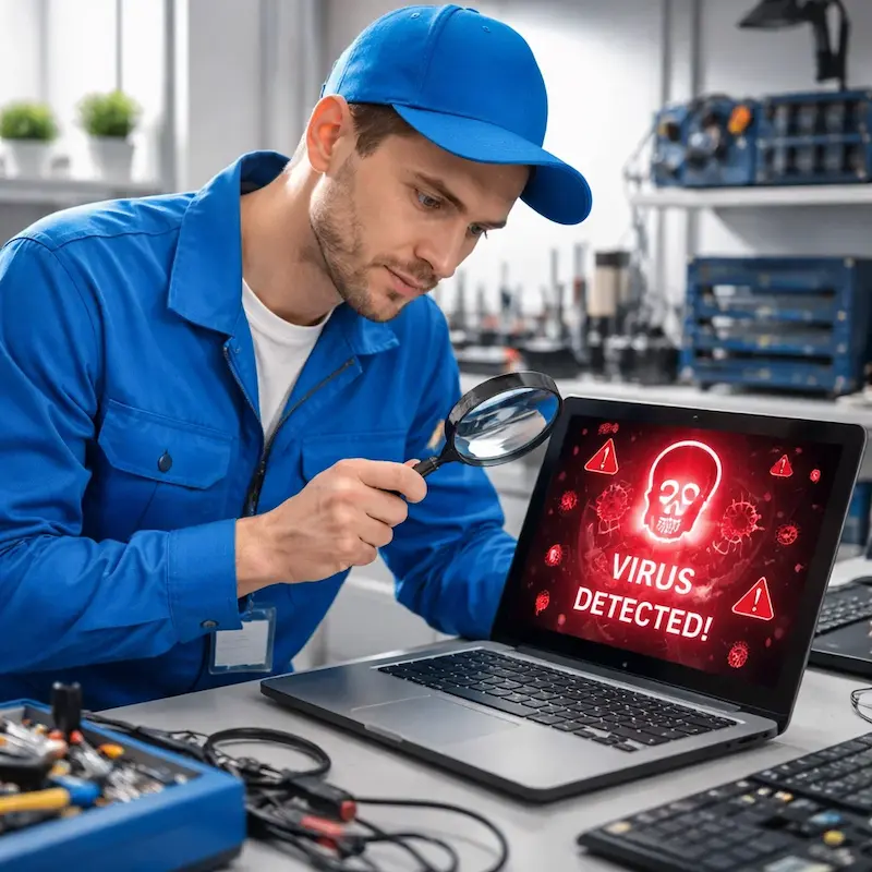 Поиск компьютерных вирусов в Павловске