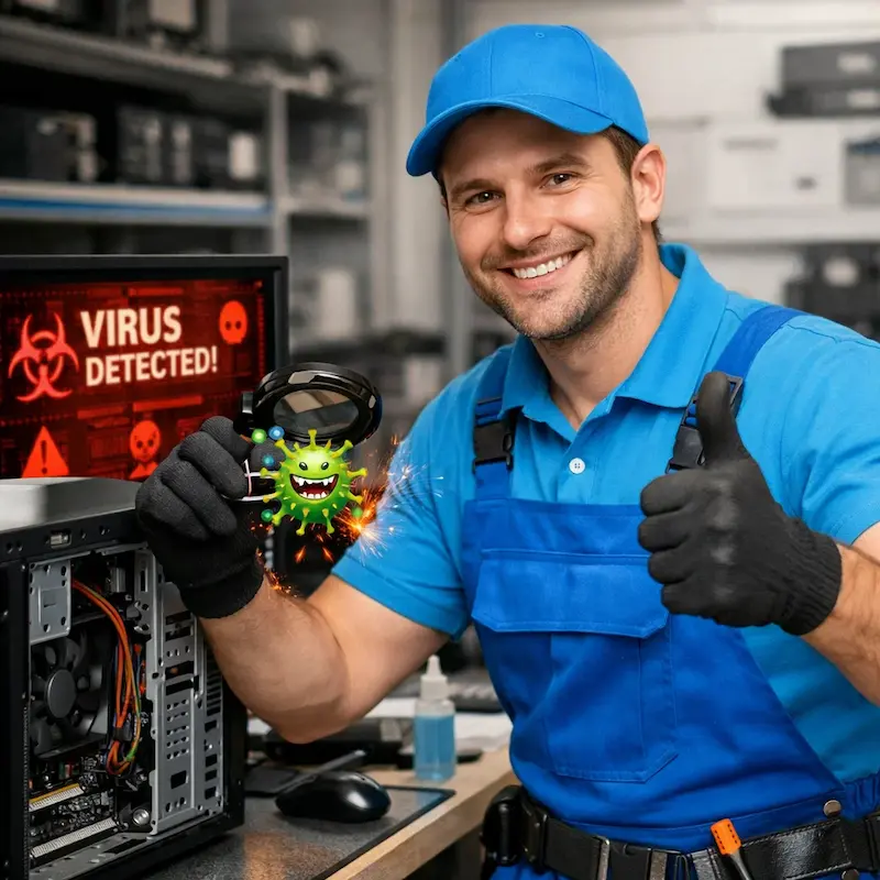 Удаление вирусов с компьютера в Павловске